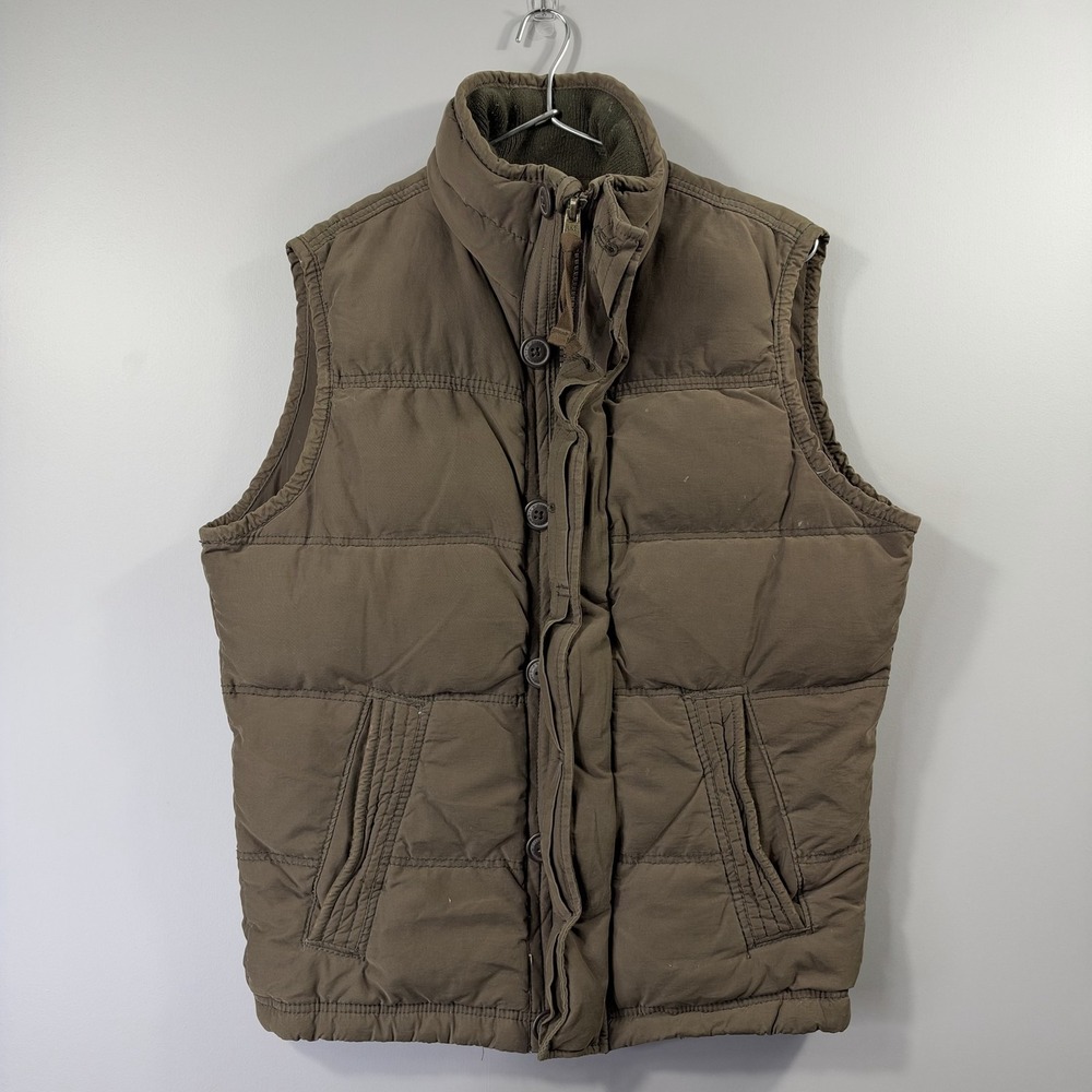 Y2K Abercrombie & Fitch Bella Swan Summit Rock Vest Womens Small Brown Puffer
